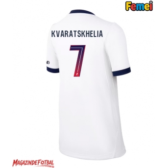 Paris Saint-Germain Khvicha Kvaratskhelia #7 Tricou Fotbal Replică 2026-27 Femei Deplasare